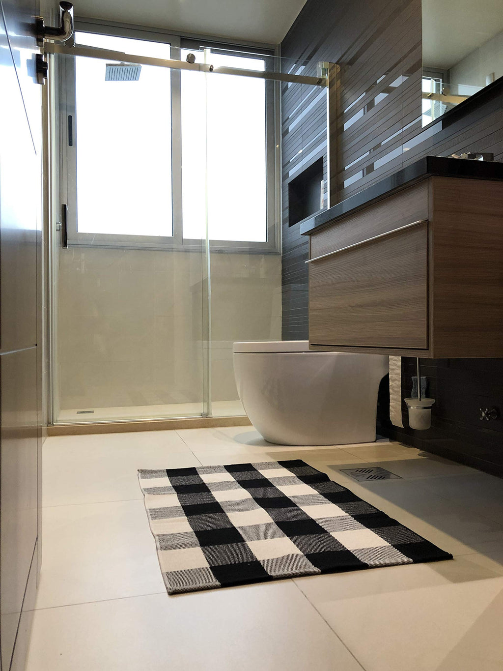 Baumwollteppich mit Buffalo Plaid Muster – Bild 5 | LuxeStyle