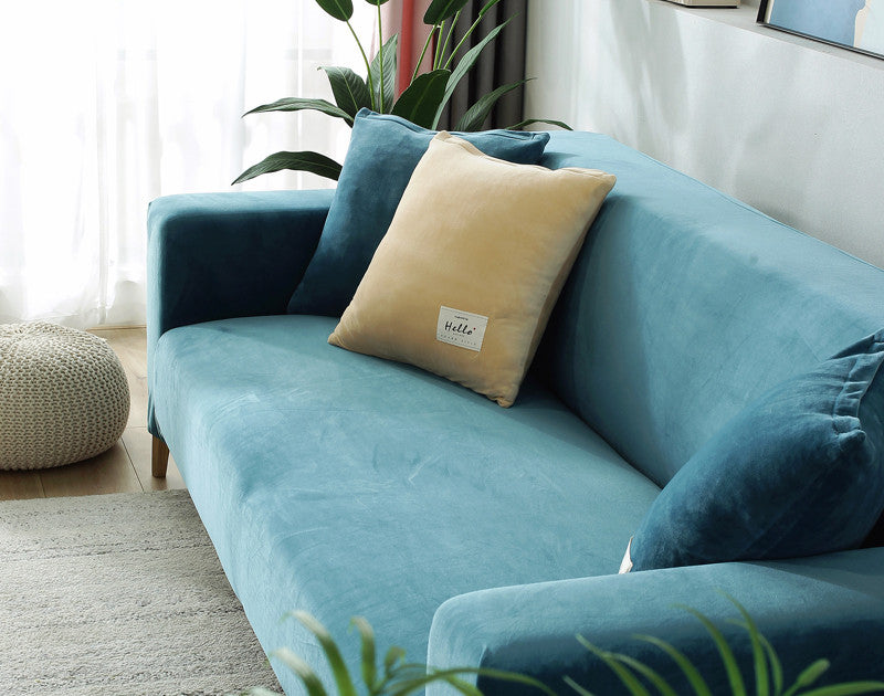 Winter Plüsch Sofaüberzug Stretch – Bild 1 | LuxeStyle