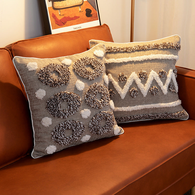 Gepolstertes Baumwoll-Leinen Kissen | LuxeStyle