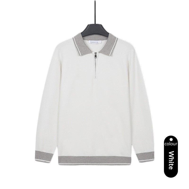 Herren Freizeitoberteil mit Revers und halbem Reissverschluss – Bild 6 | LuxeStyle