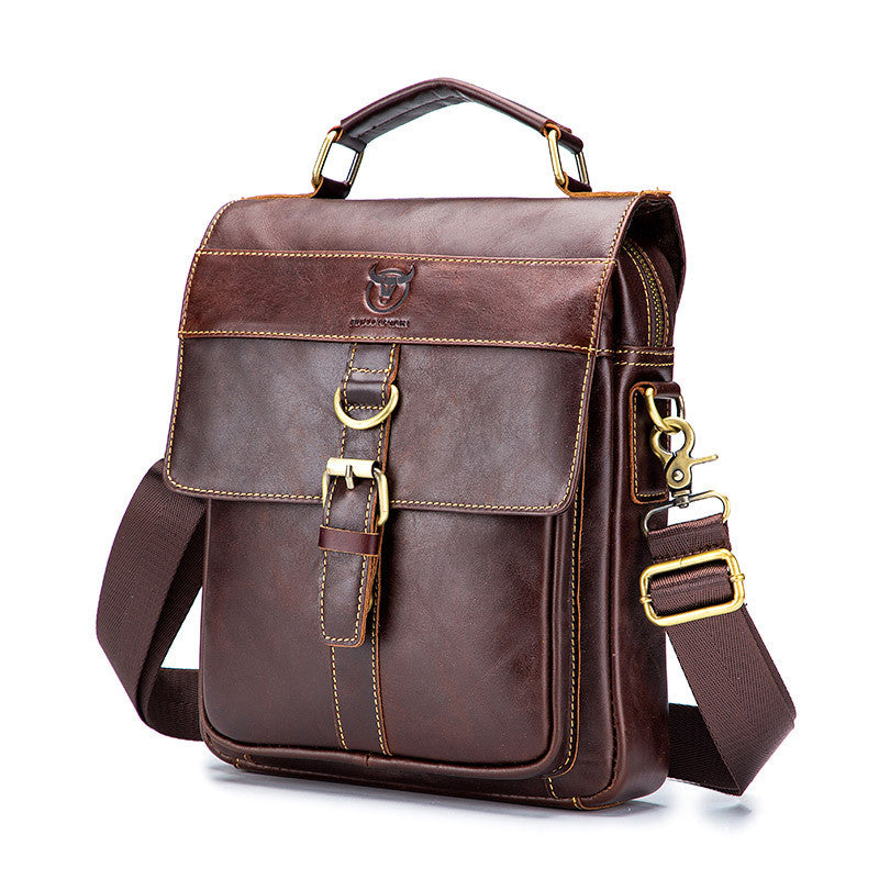 Cowhide-Messenger Tasche mit Magnetverschluss – Bild 6 | LuxeStyle