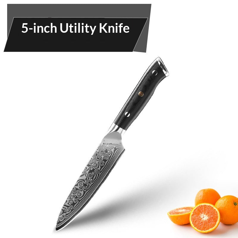 Damast Kochmesser für Fleisch & Gemüse – Ansicht 4