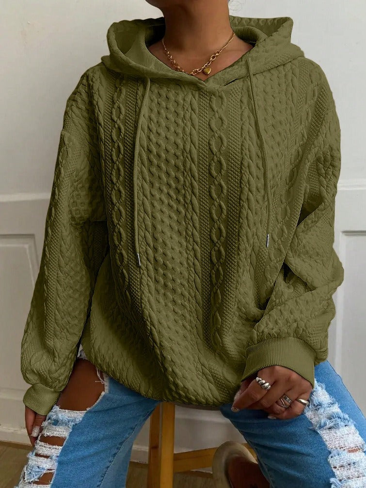 Oversized Jacquard Hoodie für Damen