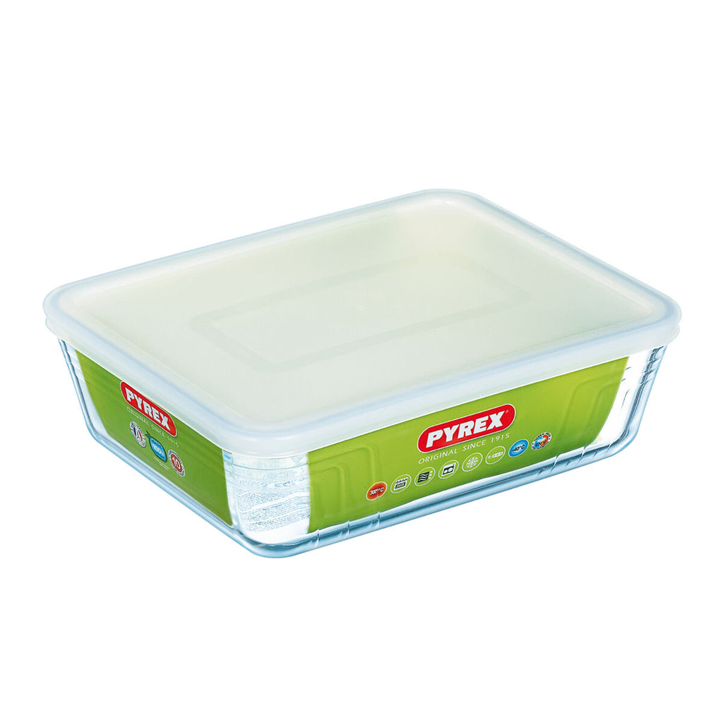 Lebensmittelbehälter Pyrex Weiss Schwarz Durchsichtig Clear rechteckig