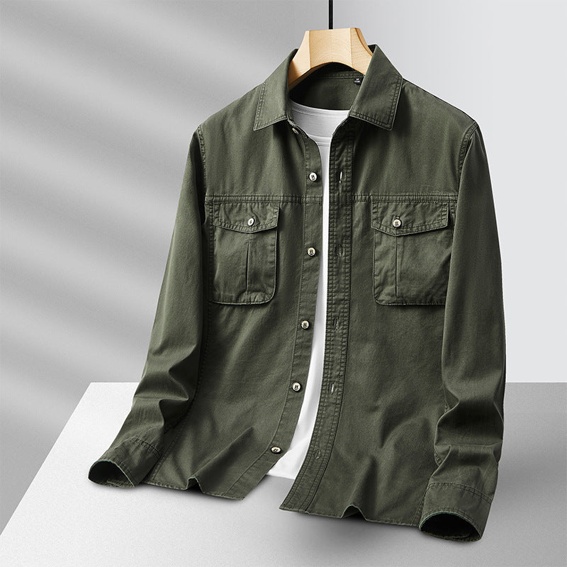 Herren-Arbeitsjacke mit Unifarbe – Bild 2 | LuxeStyle