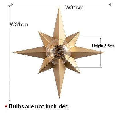 Deckenlampe aus Kupfer mit Sternenmotiv – Bild 2 | LuxeStyle