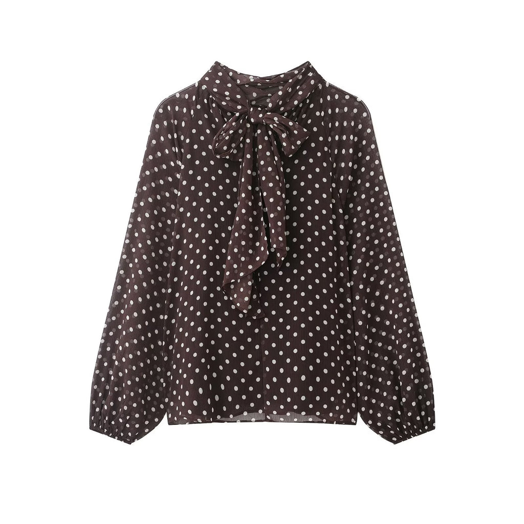 Polka-Dot Bluse