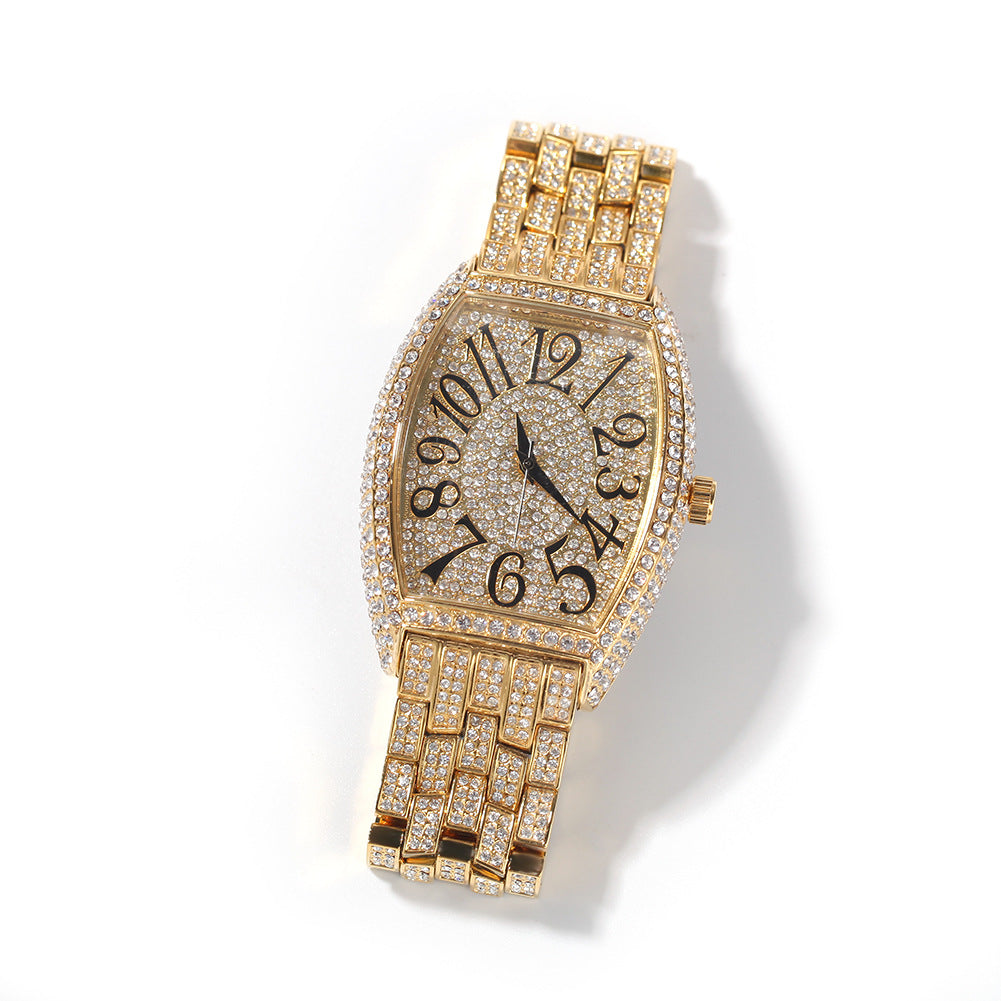 Herren Armbanduhr mit Strass-Zifferblatt – Bild 4 | LuxeStyle