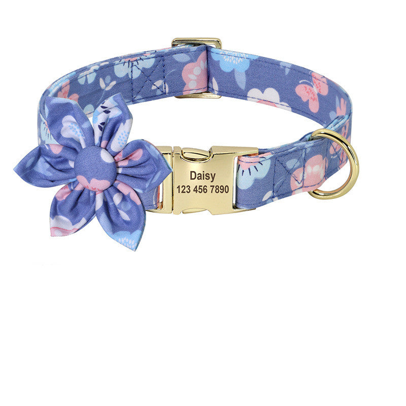Halsband mit abnehmbarer Blüte und Gravur – Bild 10 | LuxeStyle