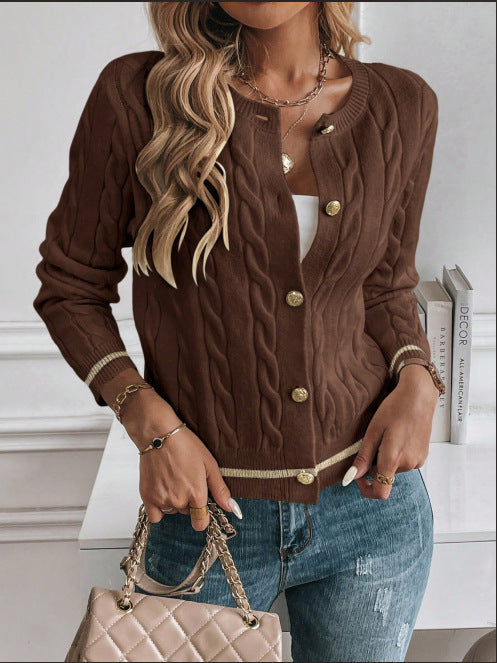 Warmer Strick-Cardigan im Chanel-Stil – Ansicht 3