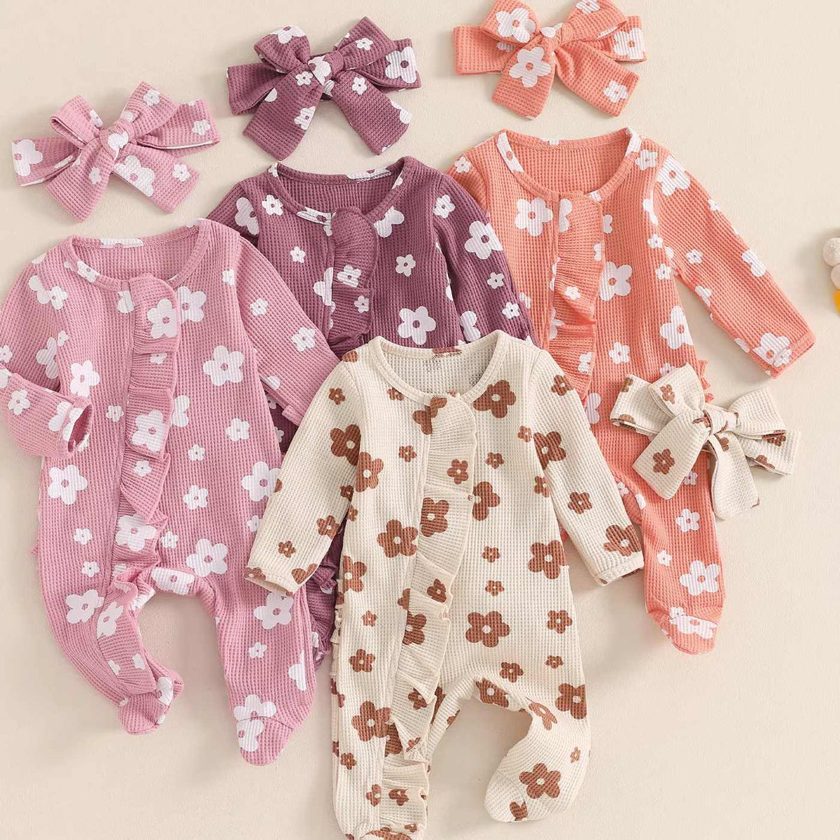 Baby-Overall mit Blumenmuster – Bild 4 | LuxeStyle