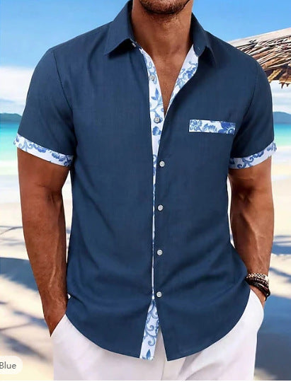 Kurzärmliges Polo-Shirt mit Blumenmuster – Bild 16 | LuxeStyle