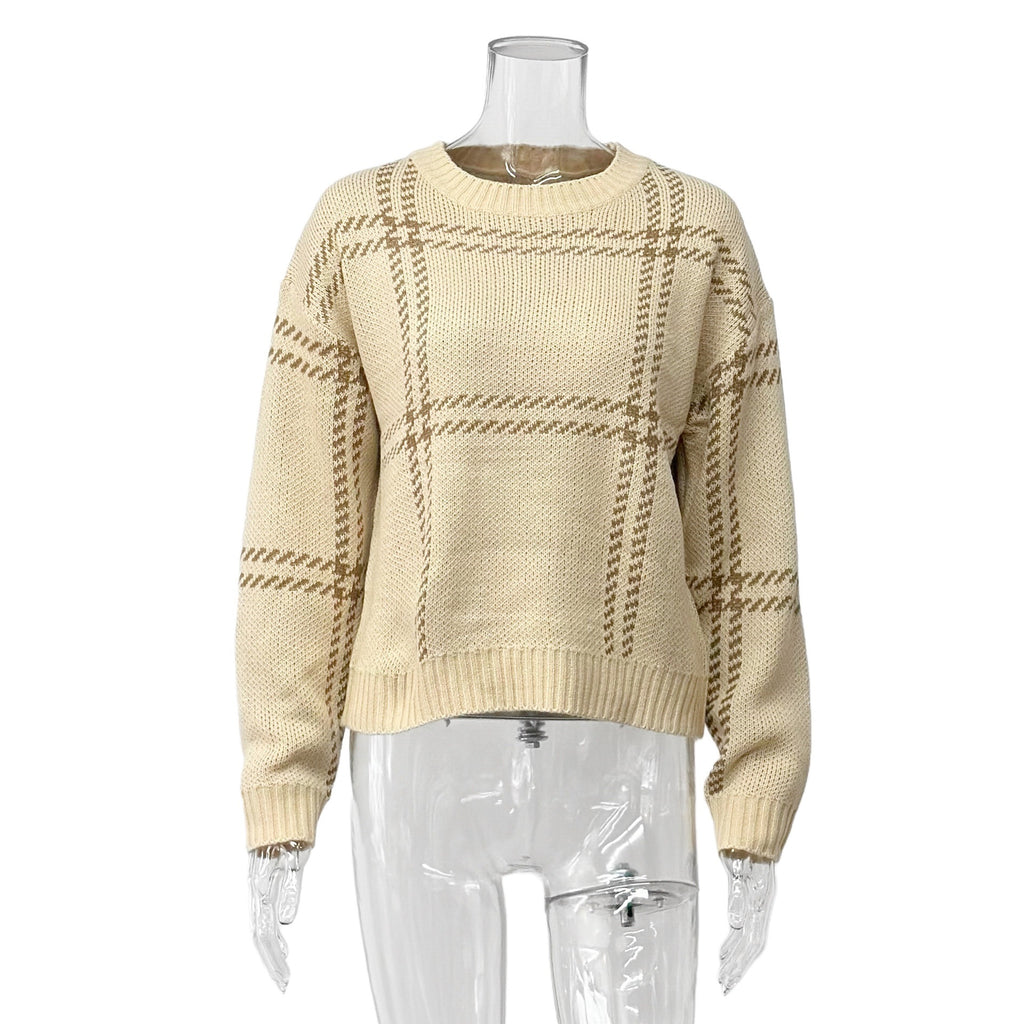 Gestreifter Strickpullover für Damen – Ansicht 3