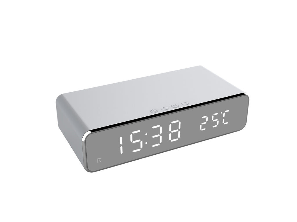 LED Wecker mit kabelloser Ladefunktion