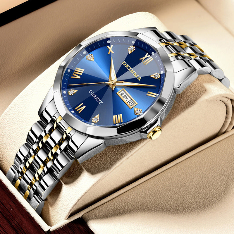 Wasserdichte, superleuchtende Herrenuhr
