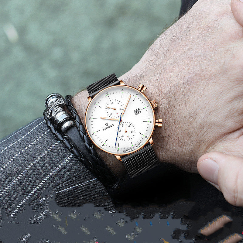 Quarz-Armbanduhr mit Kalender – Bild 6 | LuxeStyle