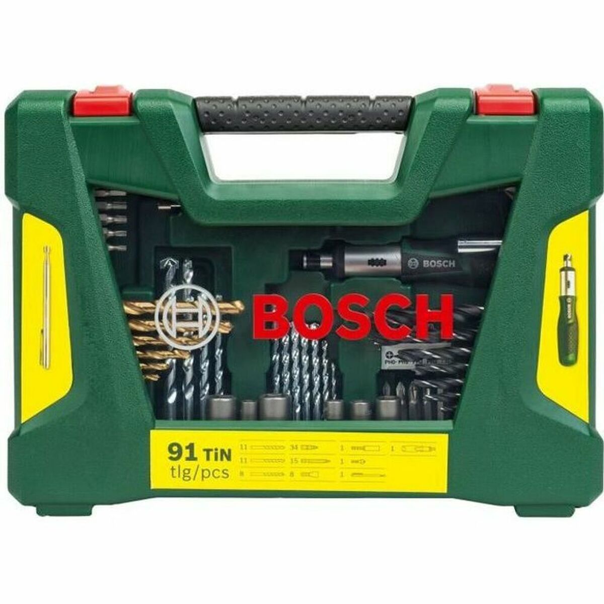 Satz Bohrer BOSCH Aufbewahrungsbox Transporthülle (91 Stücke)