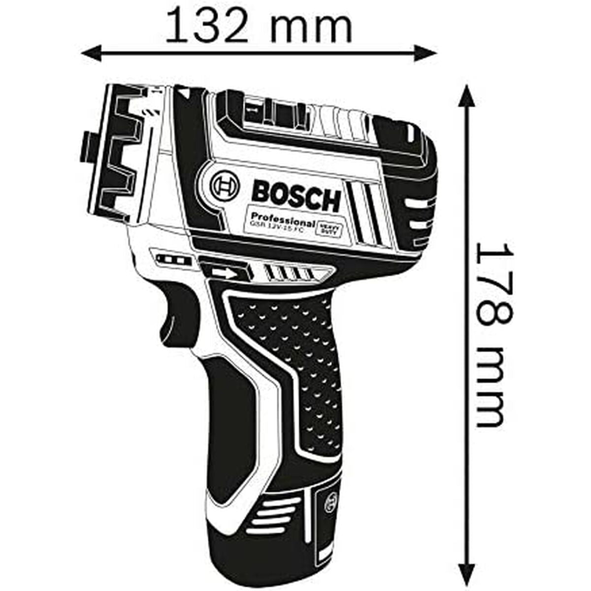 Elektrischer Schraubendreher BOSCH GSR 12V-15 FC Professional 15 Nm 30