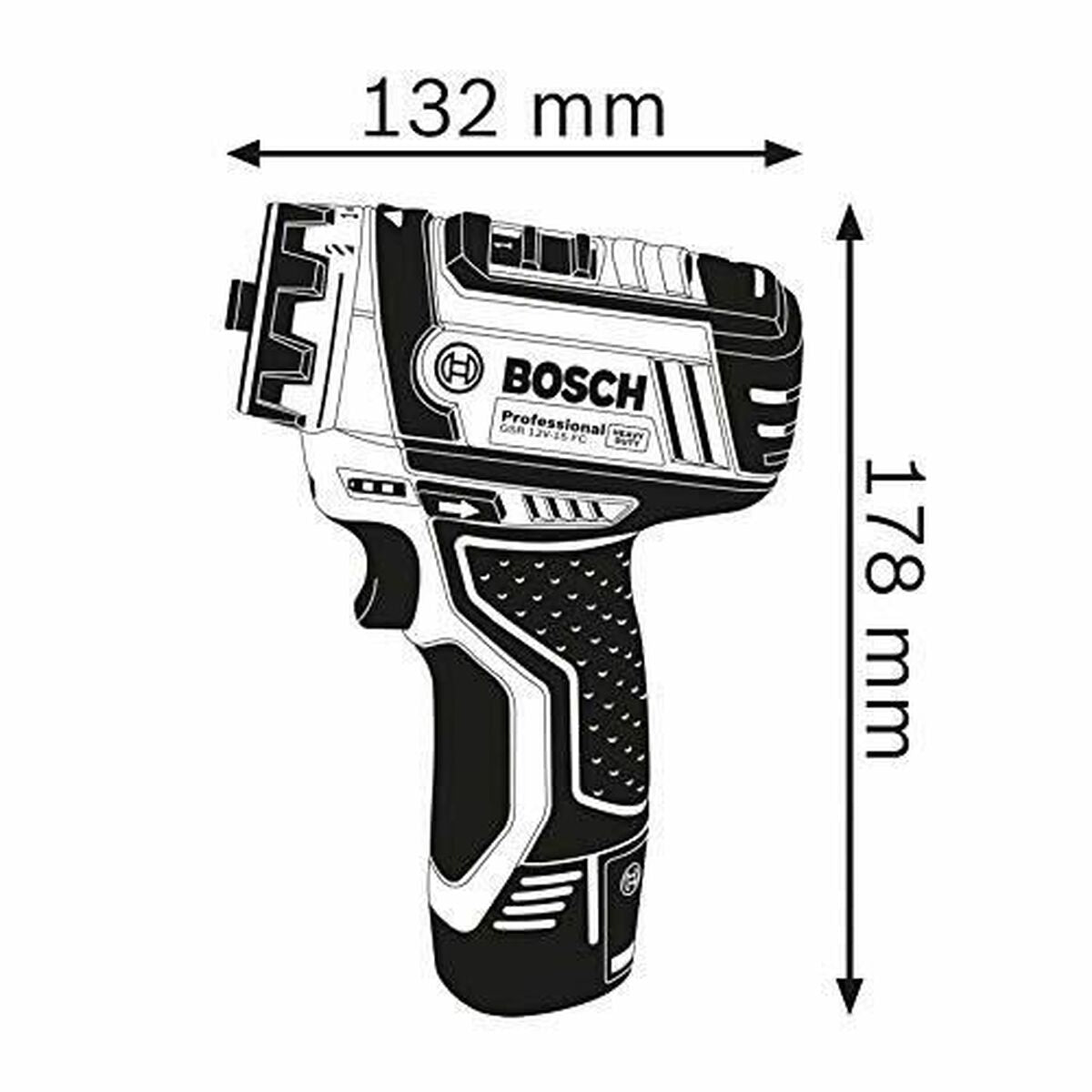 Elektrischer Schraubendreher BOSCH GSR 12V-15 FC Professional 15 Nm 30