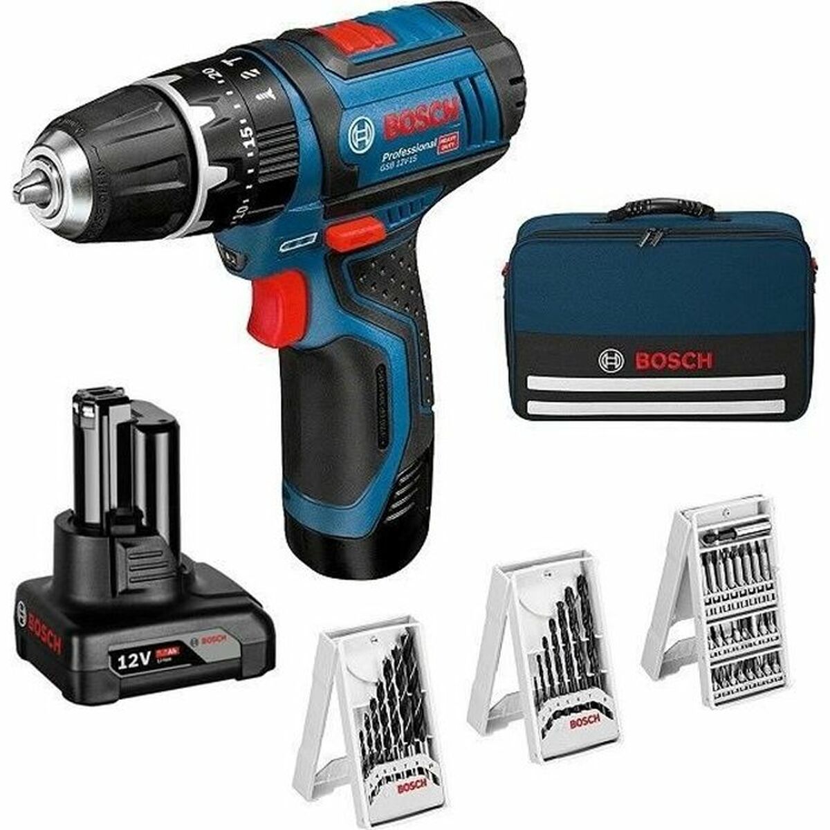 Bohrmaschine mit Schraubfunktion BOSCH Professional GSB 12V-15 12 V 30