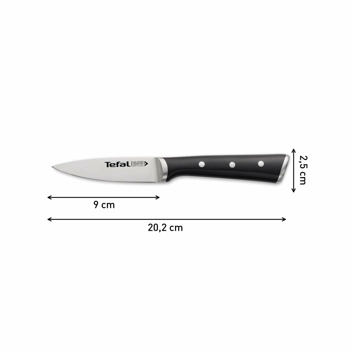Küchenmesser Tefal K2320514 ICE FO Schwarz Edelstahl 9 cm