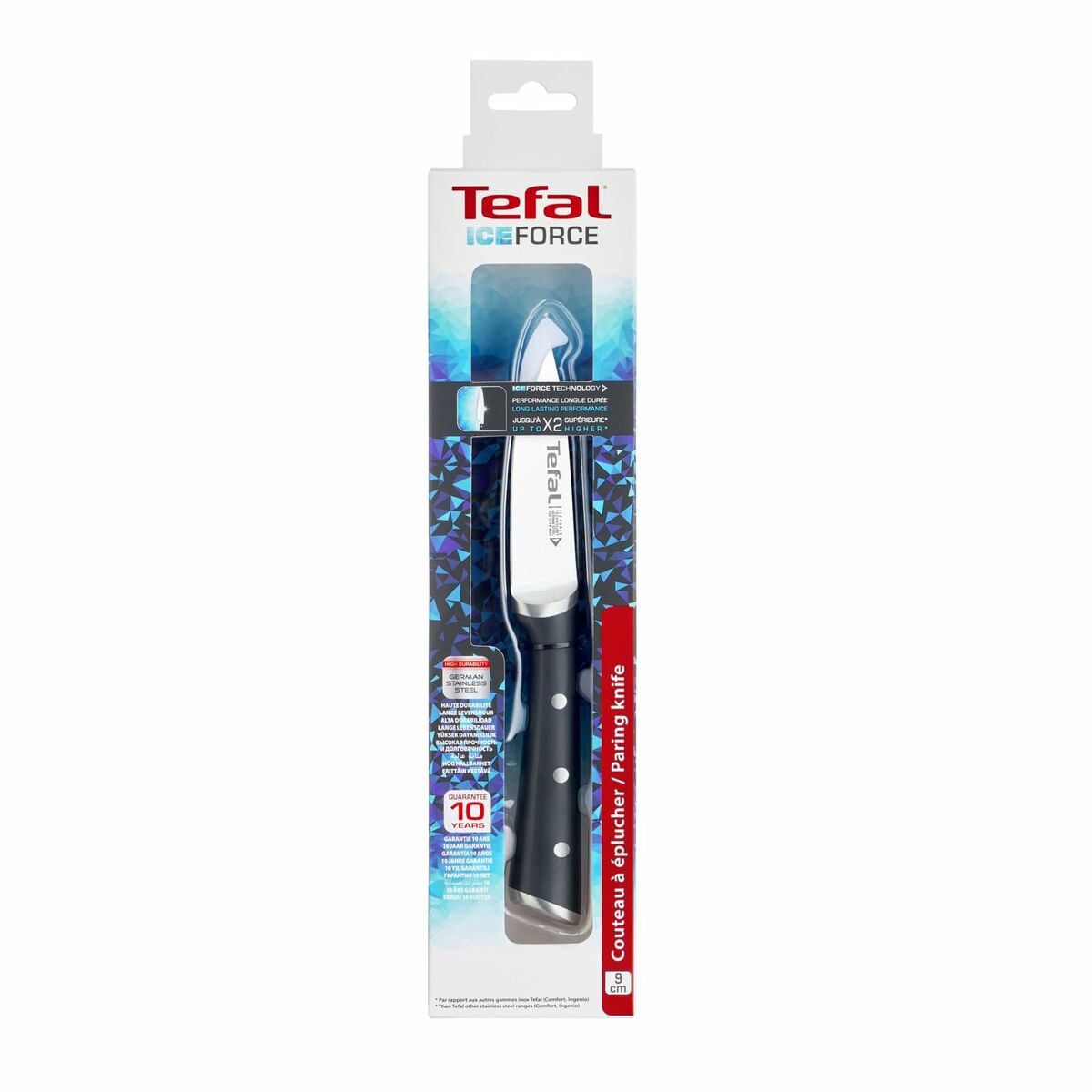 Küchenmesser Tefal K2320514 ICE FO Schwarz Edelstahl 9 cm