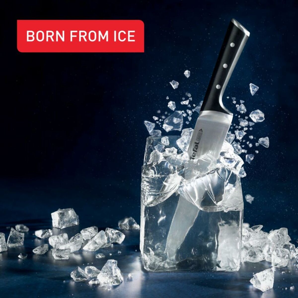 Küchenmesser Tefal K2320514 ICE FO Schwarz Edelstahl 9 cm