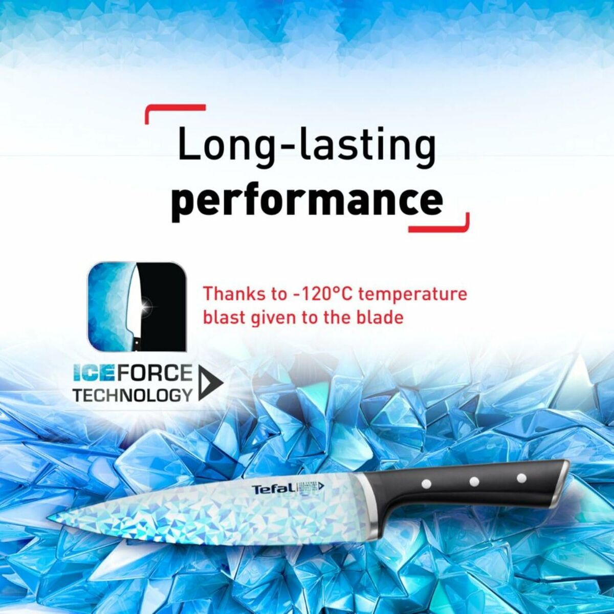 Küchenmesser Tefal K2320514 ICE FO Schwarz Edelstahl 9 cm