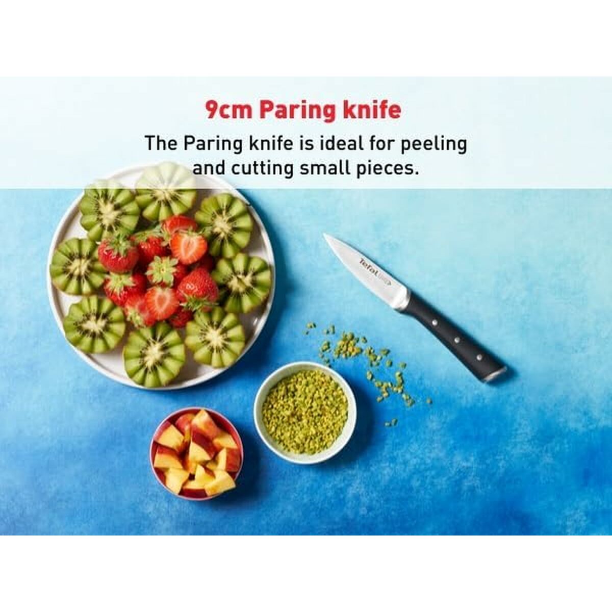Küchenmesser Tefal K2320514 ICE FO Schwarz Edelstahl 9 cm