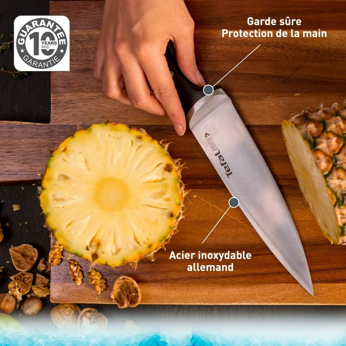 Küchenmesser Tefal K23203 Schwarz 7" Edelstahl Kunststoff 15 cm