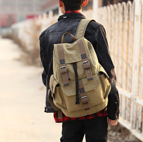 Canvas-Rucksack Unisex Retro – Bild 6 | LuxeStyle