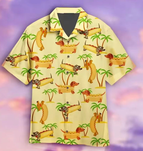 Freizeit-Hemd mit Hunde-Print für Herren – Bild 10 | LuxeStyle