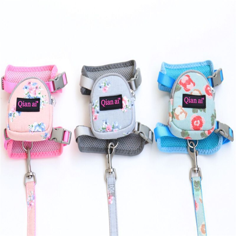 Hundeharnisch mit Zugseil – rosa/ grau/ himmelblau – Bild 4 | LuxeStyle