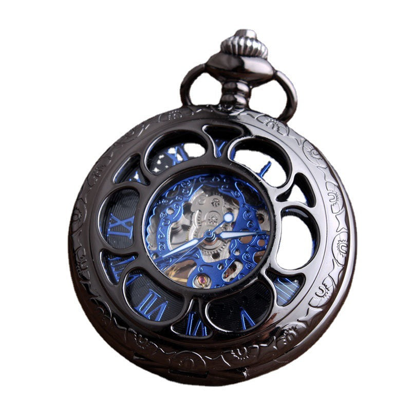 Gun-black Petal Blue-dial Mechanische Taschenuhr – Ansicht 2