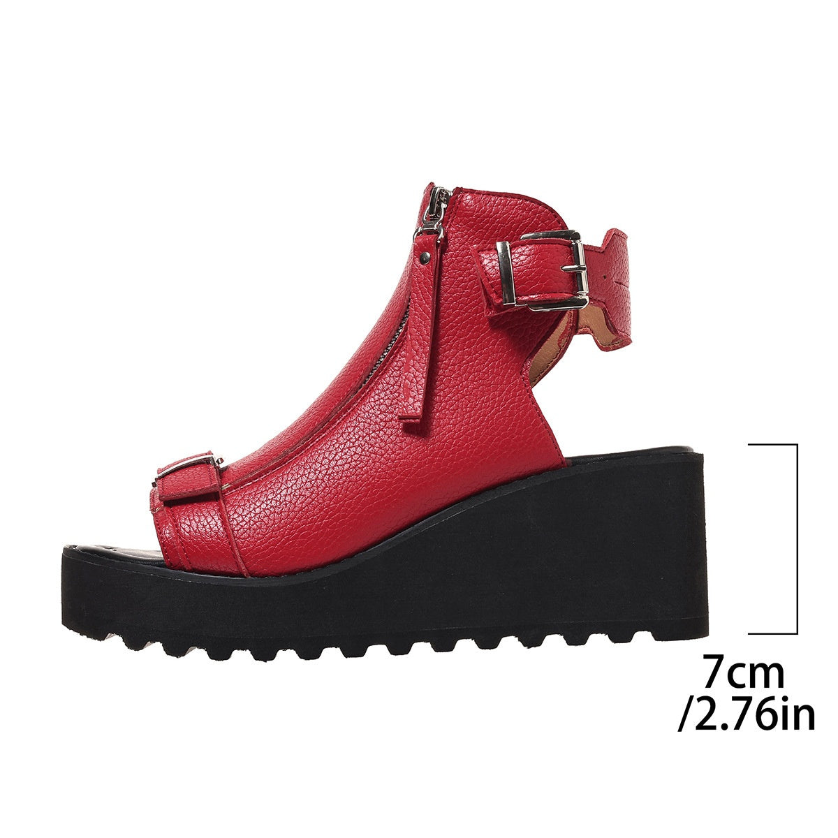 Schwarze Halbschuhe mit Rundabsatz und Klettverschluss – Bild 3 | LuxeStyle
