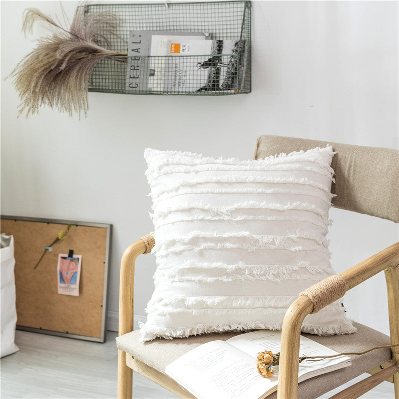 Geflochtener Kissenbezug aus Baumwoll-Leinen – Bild 8 | LuxeStyle