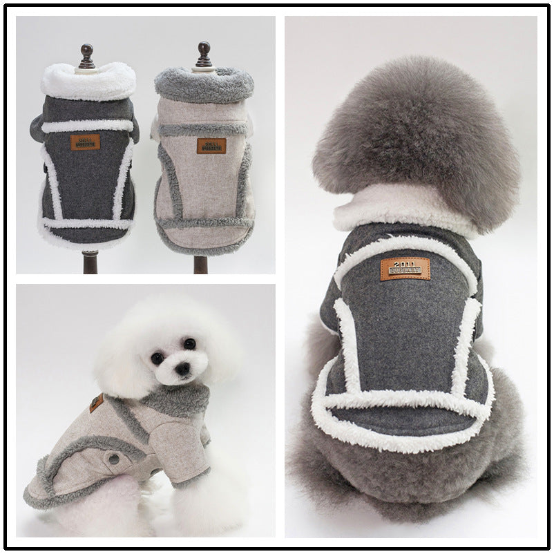 Warme, personalisierte Hundejacke mit Fleecefutter (UK-Style)