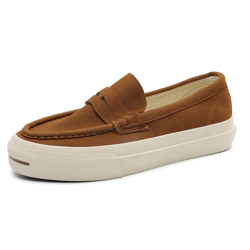 Atmungsaktive Wildleder Loafer mit Quasten