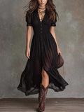 Elegante V-Neck Bluse & Maxi-Rock Set – Bild 7 | LuxeStyle