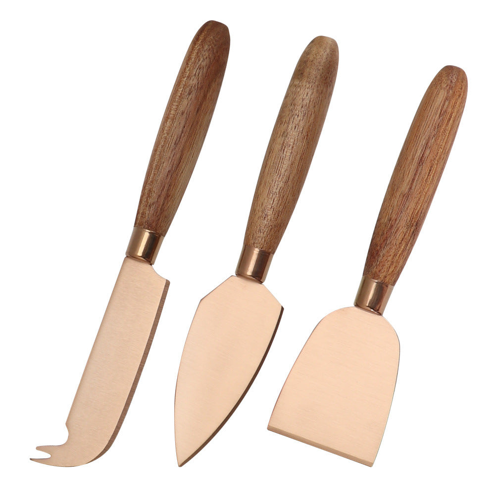 Käseschaber-Set mit Holzgriff, 3-teilig