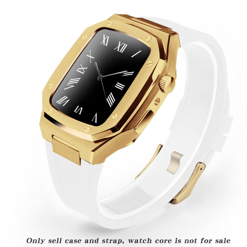 Smartwatch-Gehäuse aus Metall mit Kautschukarmband – Bild 4 | LuxeStyle