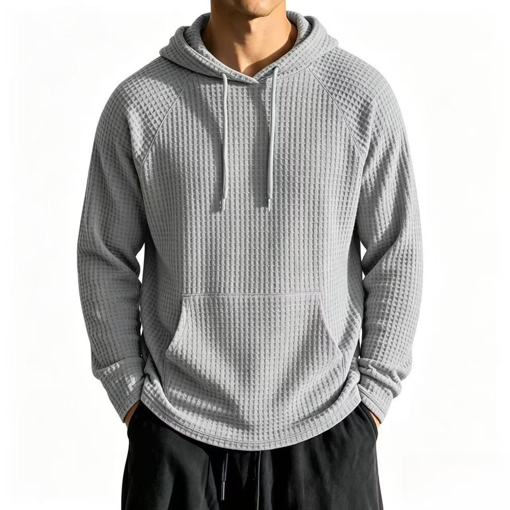 Herren Kapuzenjacke aus Waffelstrick