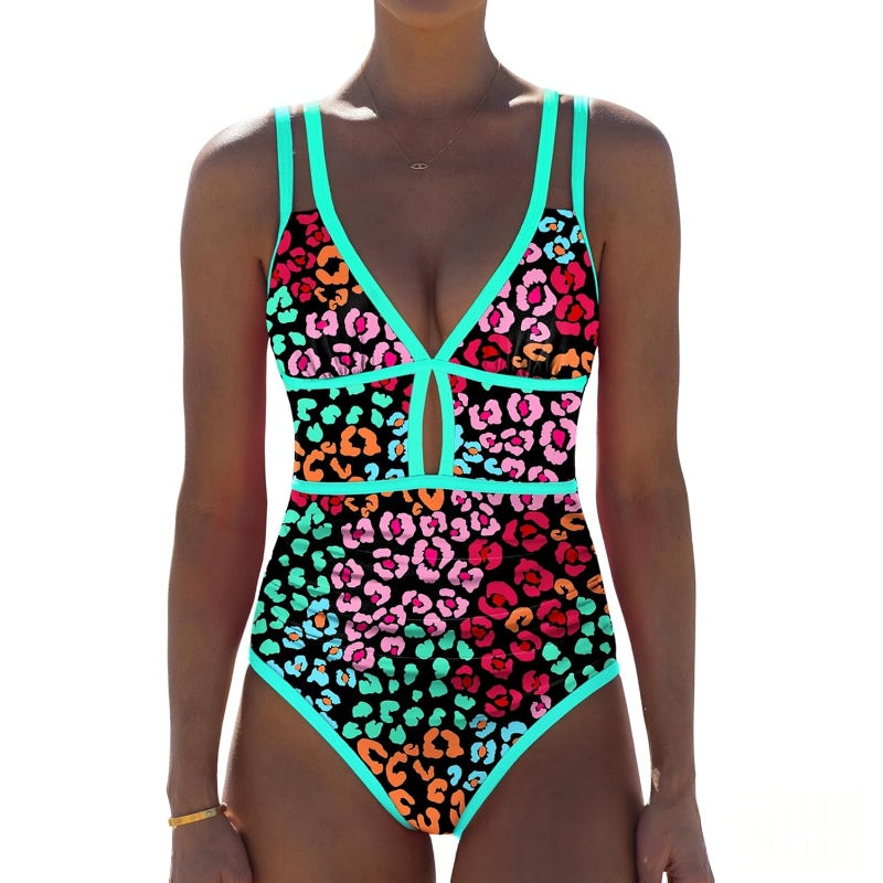 Color Block Badeanzug für Damen