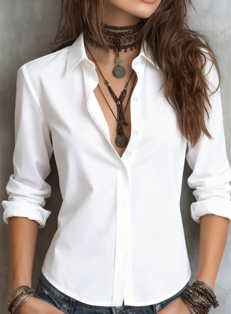 Elegante Langarmbluse für Büro und Alltag – Bild 5 | LuxeStyle