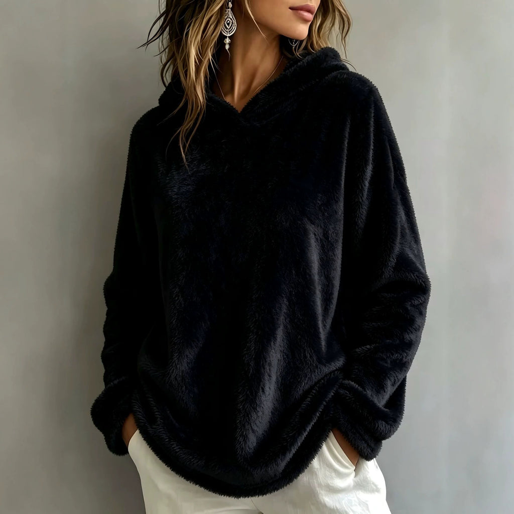 Kapuzenpullover aus Fleece für Damen