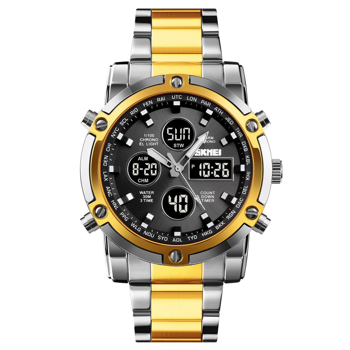 Stahlarmband-Uhr mit Quarzwerk – Silberschale – Bild 12 | LuxeStyle