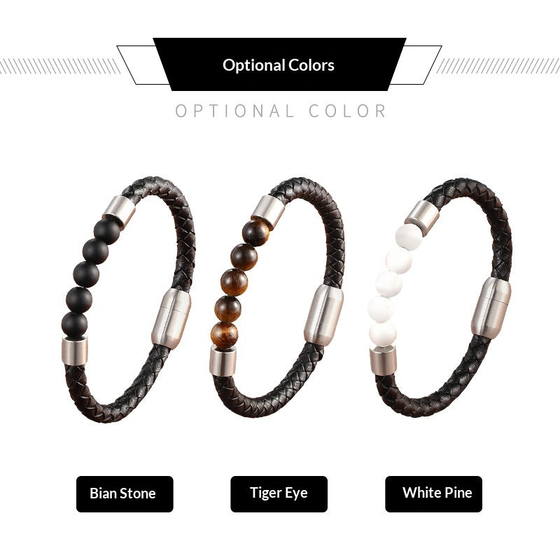 Unisex Lederarmband mit Edelstahlschnalle – Bild 5 | LuxeStyle
