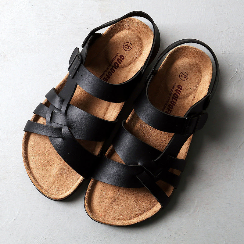 Herren Kork-Slipper mit Hohlmuster