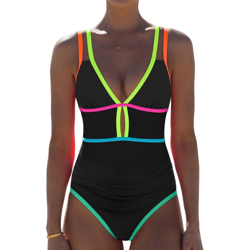 Color Block Badeanzug für Damen