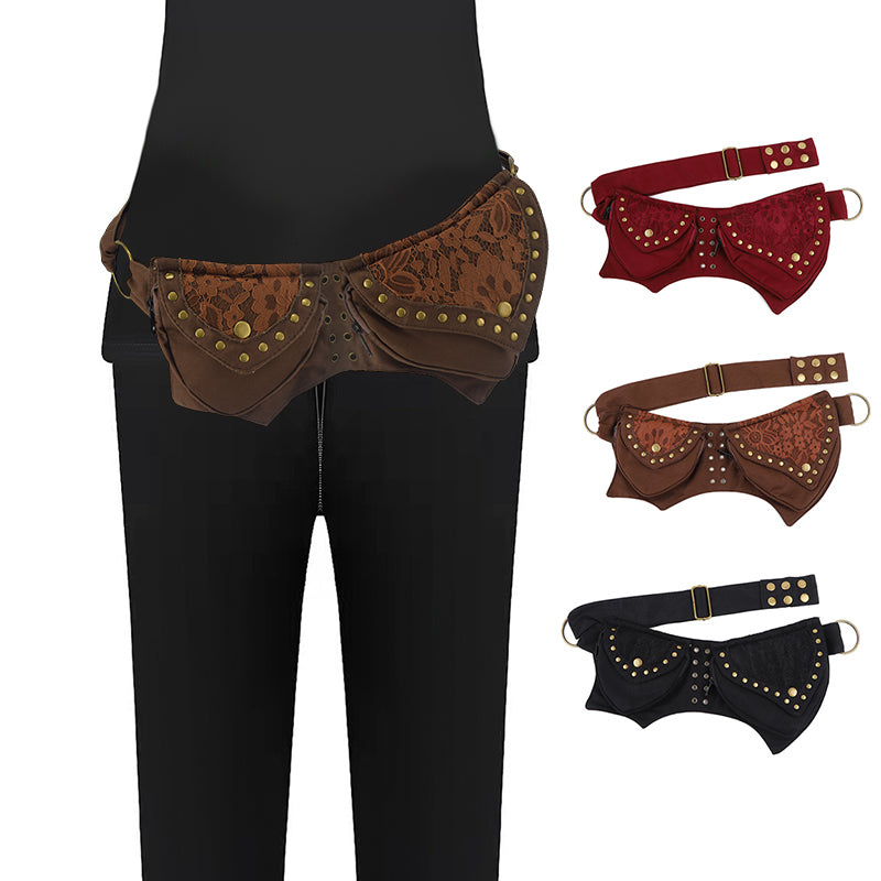 Vintage Hüfttasche Damen, strapslos aus Baumwolle